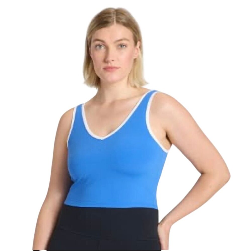 All in Motion Everyday Soft Sport Bra Cropped Length removable pads size L NWT